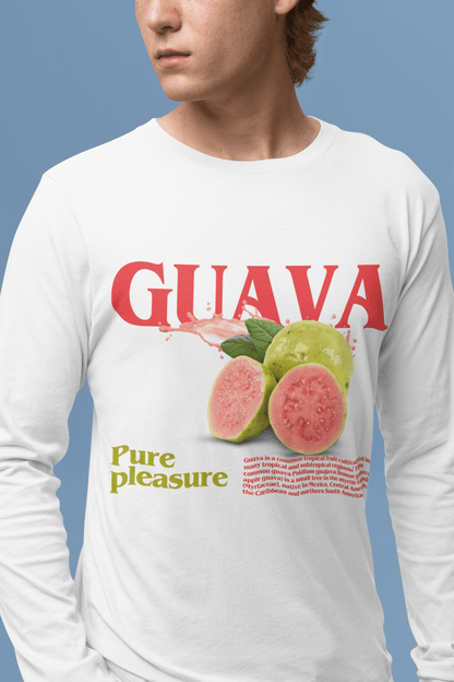 Guava Pure Pleasure Long Sleeve Graphic Tees Australia Graphic T-Shirt Australia -  Cool Graphic T-Shirts Online -  Guava Pure Pleasure Long Sleeve | Cool Long Sleeve T-Shirts Au