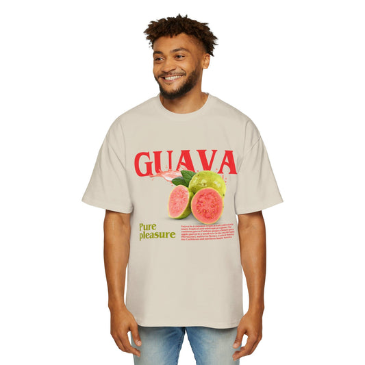 Guava Pure Pleasure Oversized Tee Graphic Tees Australia Ecru / S Graphic T-Shirt Australia -  Cool Graphic T-Shirts Online - 