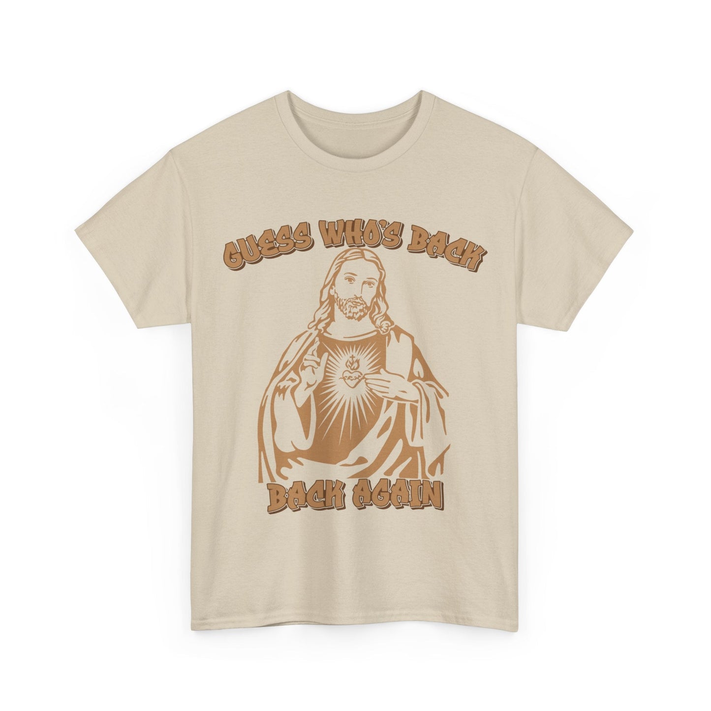 Guess Whos Back Jesus Graphic Tee Graphic Tees Australia Graphic T-Shirt Australia -  Cool Graphic T-Shirts Online -  Guess Whos Back Jesus T-Shirt | Funny T-Shirts Australia