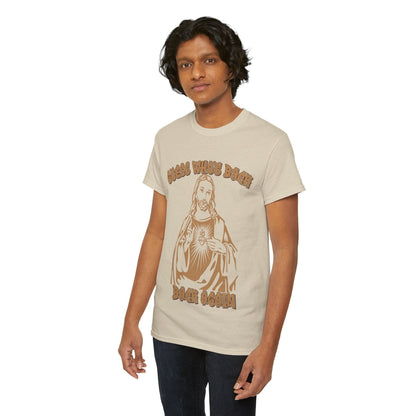 Guess Whos Back Jesus Graphic Tee Graphic Tees Australia Graphic T-Shirt Australia -  Cool Graphic T-Shirts Online -  Guess Whos Back Jesus T-Shirt | Funny T-Shirts Australia