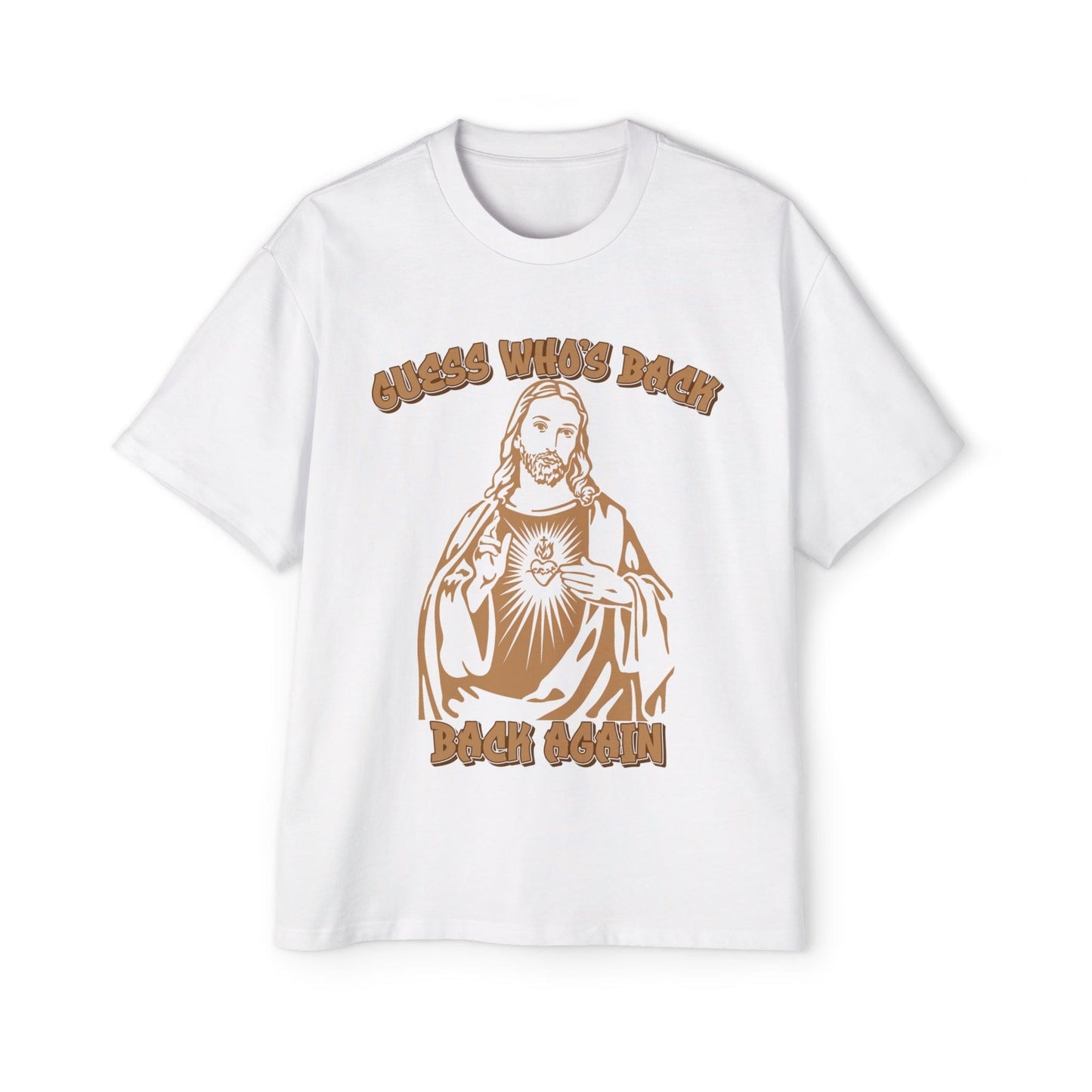 Guess Whos Back Jesus Oversized Tee Graphic Tees Australia Graphic T-Shirt Australia -  Cool Graphic T-Shirts Online - 