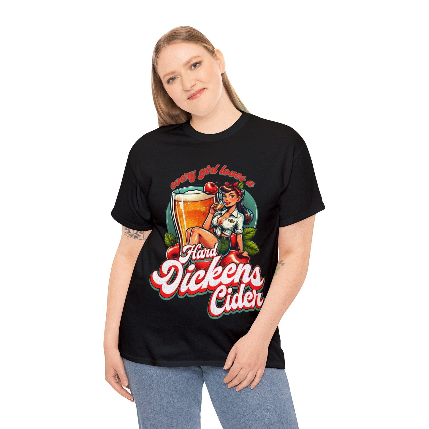 Hard Dickens Cider Graphic Tee Graphic Tees Australia Black / S Graphic T-Shirt Australia -  Cool Graphic T-Shirts Online -  Hard Dickens Cider T-Shirt