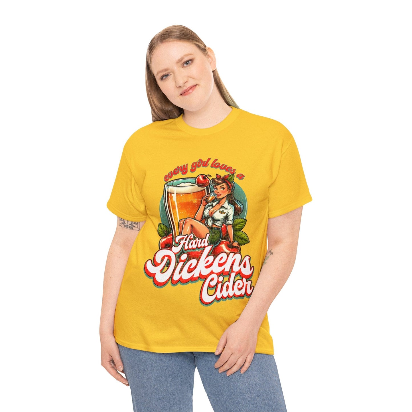 Hard Dickens Cider Graphic Tee Graphic Tees Australia Daisy / S Graphic T-Shirt Australia -  Cool Graphic T-Shirts Online -  Hard Dickens Cider T-Shirt