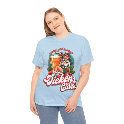 Hard Dickens Cider Graphic Tee Graphic Tees Australia Light Blue / S Graphic T-Shirt Australia -  Cool Graphic T-Shirts Online -  Hard Dickens Cider T-Shirt