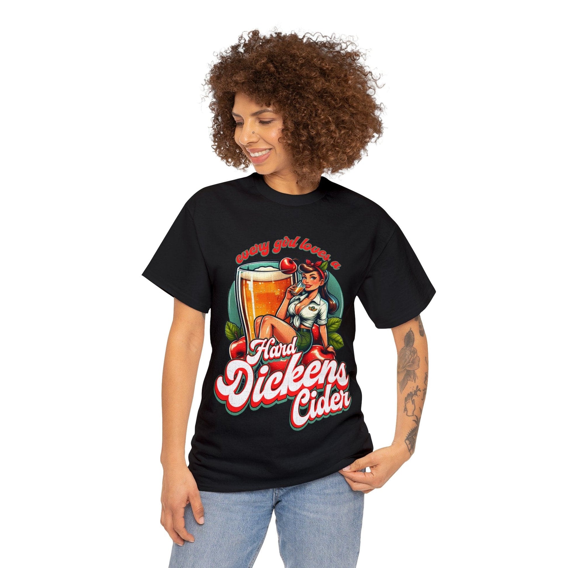 Hard Dickens Cider Graphic Tee Graphic Tees Australia Graphic T-Shirt Australia -  Cool Graphic T-Shirts Online -  Hard Dickens Cider T-Shirt