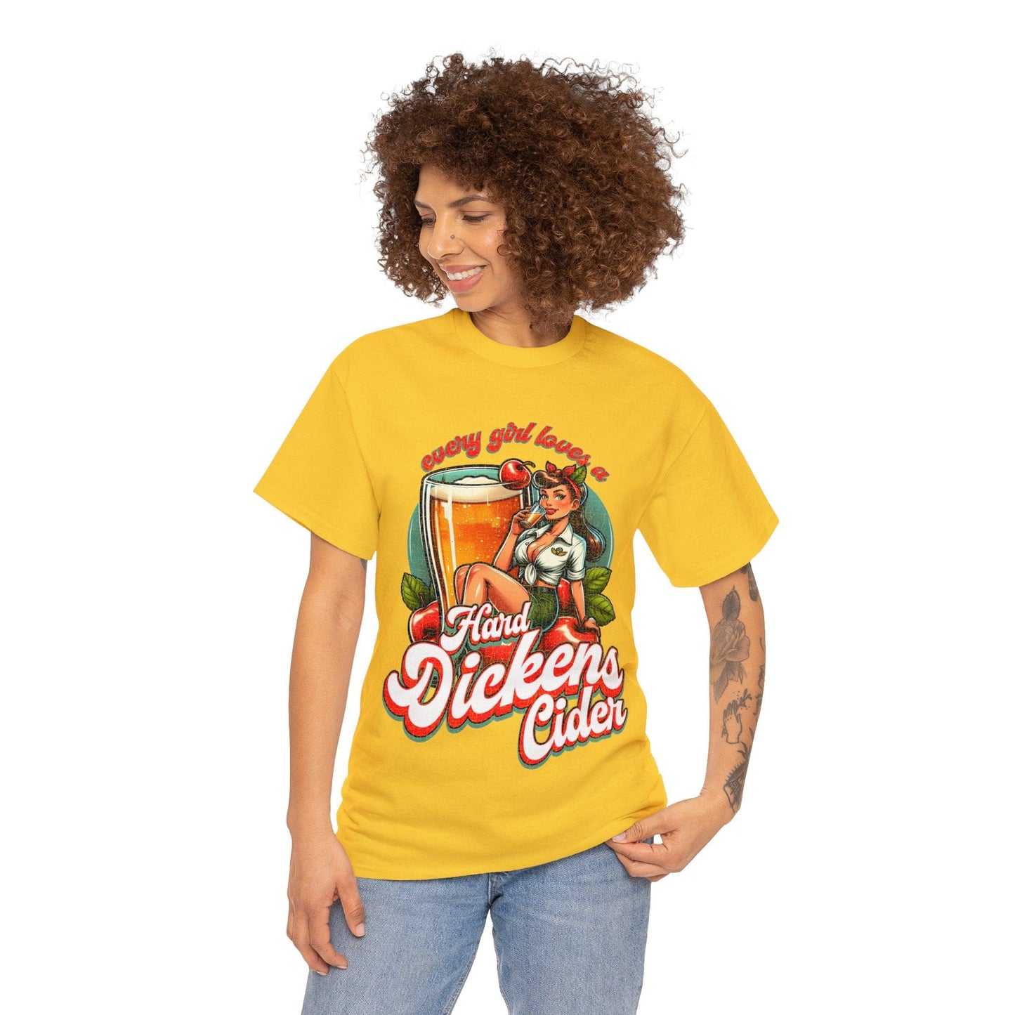 Hard Dickens Cider Graphic Tee Graphic Tees Australia Graphic T-Shirt Australia -  Cool Graphic T-Shirts Online -  Hard Dickens Cider T-Shirt