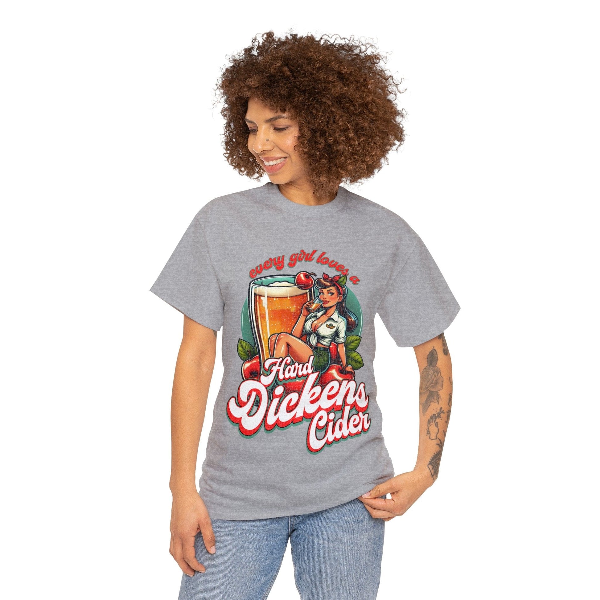 Hard Dickens Cider Graphic Tee Graphic Tees Australia Graphic T-Shirt Australia -  Cool Graphic T-Shirts Online -  Hard Dickens Cider T-Shirt