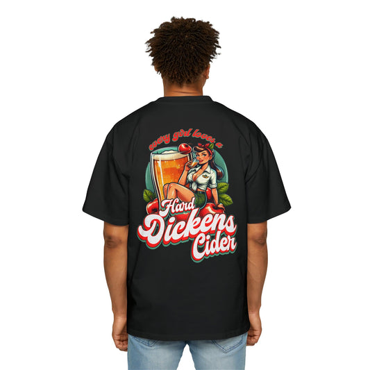 Hard Dickens Cider Oversized Tee Graphic Tees Australia Black / S Graphic T-Shirt Australia -  Cool Graphic T-Shirts Online - 