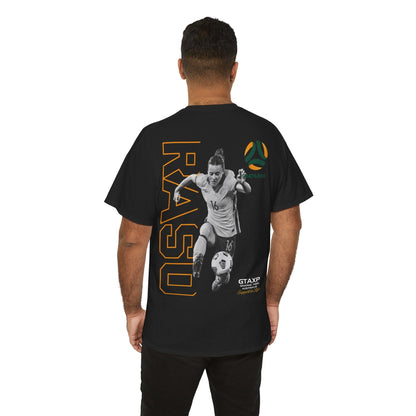 Hayley Raso Matildas Duo Graphic Tee Graphic Tees Australia Black / S Graphic T-Shirt Australia -  Cool Graphic T-Shirts Online -  Hayley Raso Matildas Duo T-Shirt | MAtildas T-Shirts Australia