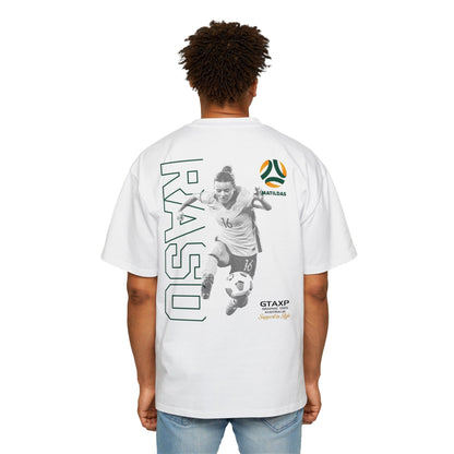 Hayley Raso Matildas Duo Oversized Tee Graphic Tees Australia White / S Graphic T-Shirt Australia -  Cool Graphic T-Shirts Online -  Hayley Raso Matildas Duo Oversized Tee | Tillies Australia Merch