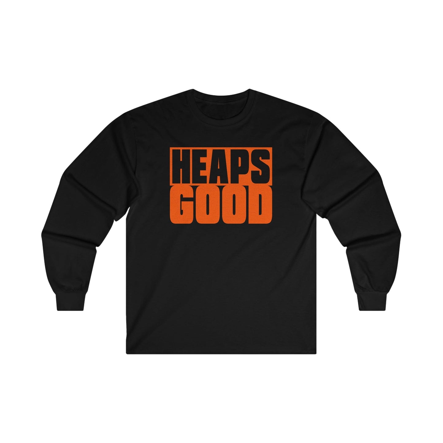 Heaps Good Long Sleeve Graphic Tees Australia S / Black Graphic T-Shirt Australia -  Cool Graphic T-Shirts Online -  Heaps Good Long Sleeve | Slogan T-Shirts Australia