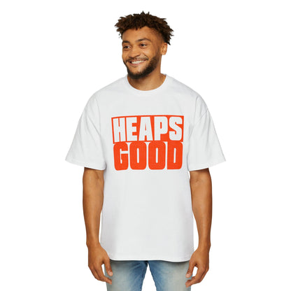 Heaps Good Oversized Tee Graphic Tees Australia White / S Graphic T-Shirt Australia -  Cool Graphic T-Shirts Online -  Heaps Good Oversized Tee | 80's Vintage Graphic T-Shirts Australia