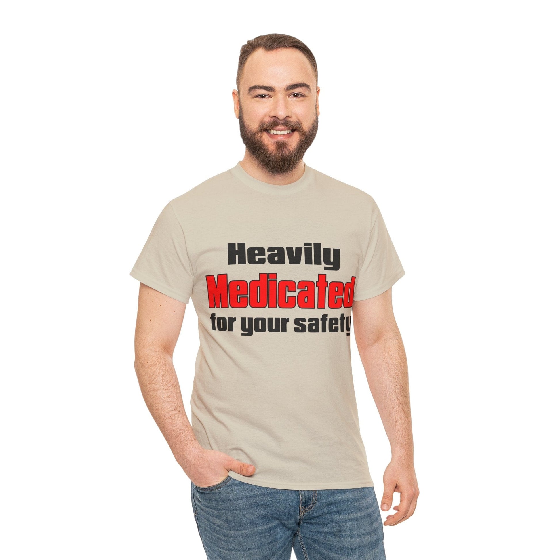 Heavily Medicated For Your Safety Graphic Tee Graphic Tees Australia Graphic T-Shirt Australia -  Cool Graphic T-Shirts Online -  Heavily Medicated For Your Safety T-Shirt | Funny T-Shirts Au