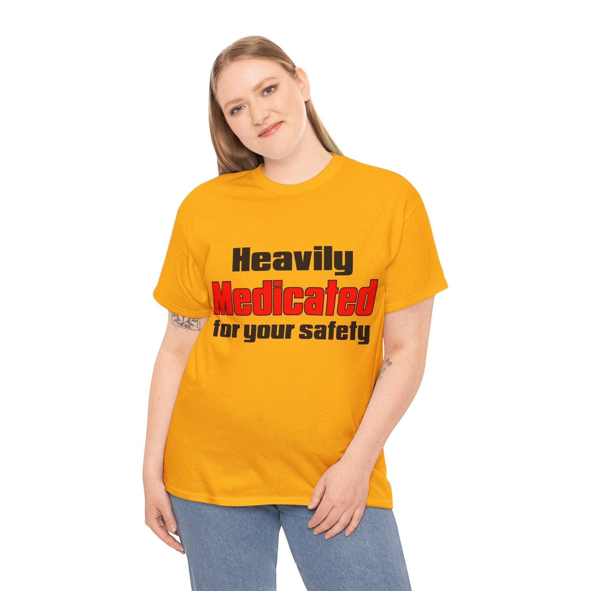 Heavily Medicated For Your Safety Graphic Tee Graphic Tees Australia Graphic T-Shirt Australia -  Cool Graphic T-Shirts Online -  Heavily Medicated For Your Safety T-Shirt | Funny T-Shirts Au