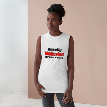 Heavily Medicated For Your Safety Tank Top Graphic Tees Australia Graphic T-Shirt Australia -  Cool Graphic T-Shirts Online - 