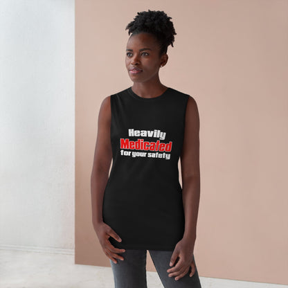 Heavily Medicated For Your Safety Tank Top Graphic Tees Australia Graphic T-Shirt Australia -  Cool Graphic T-Shirts Online - 