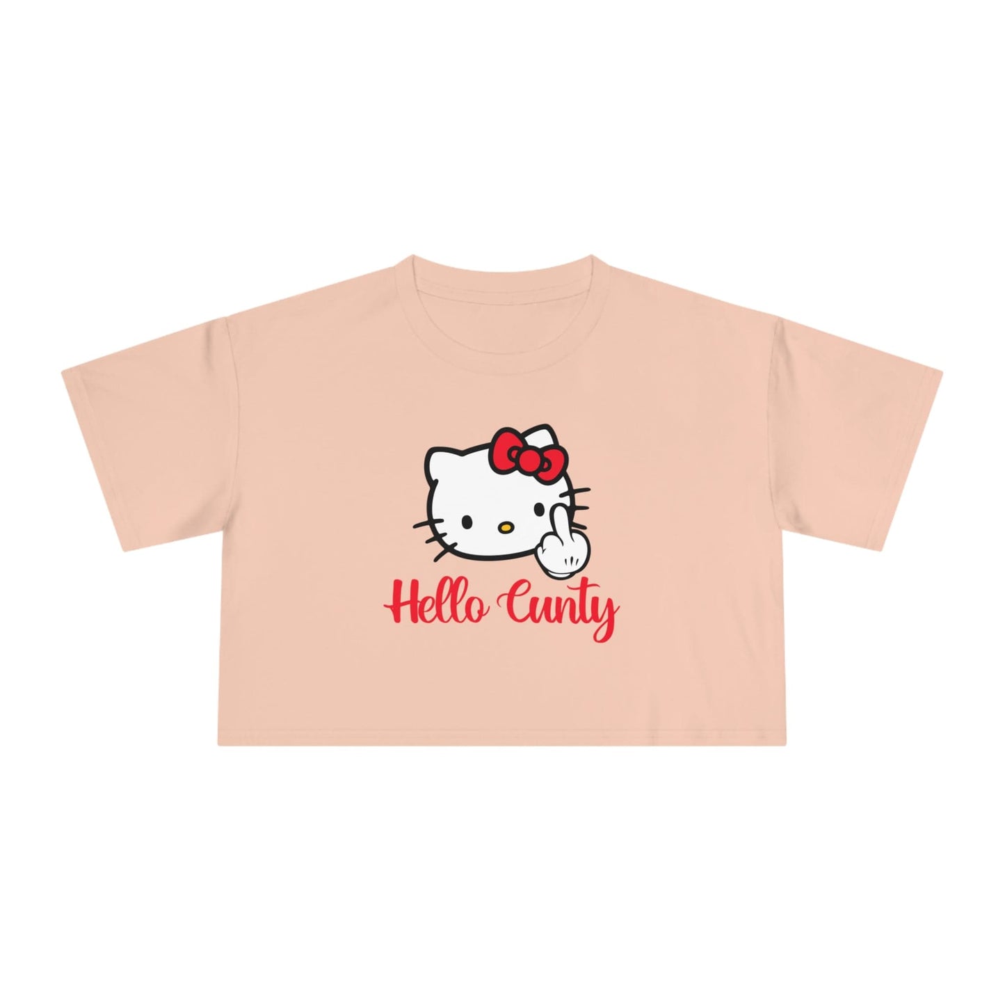 Hello Cunty Crop Tee Graphic Tees Australia Graphic T-Shirt Australia -  Cool Graphic T-Shirts Online -  Hello Cunty Crop Tee | Womens Graphic T-Shirts Australia