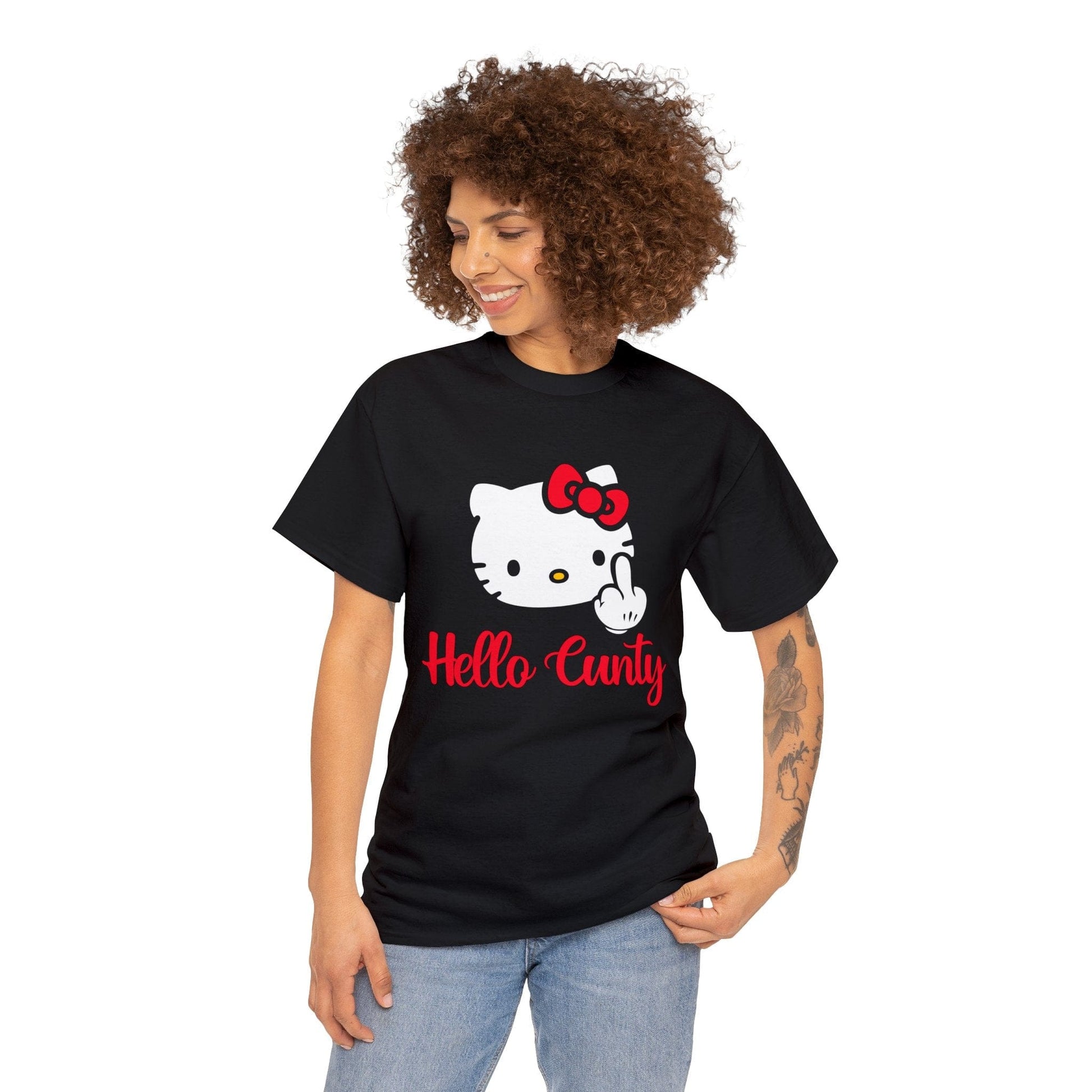 Hello Cunty Graphic Tee Graphic Tees Australia Black / S Graphic T-Shirt Australia -  Cool Graphic T-Shirts Online -  Hello Cunty T-Shirt | Funny Graphic T-Shirts Australia