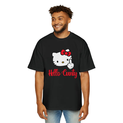 Hello Cunty Oversized Tee Graphic Tees Australia Black / S Graphic T-Shirt Australia -  Cool Graphic T-Shirts Online -  Hello Cunty Oversized Tee | Rude And Offensive T-Shirts