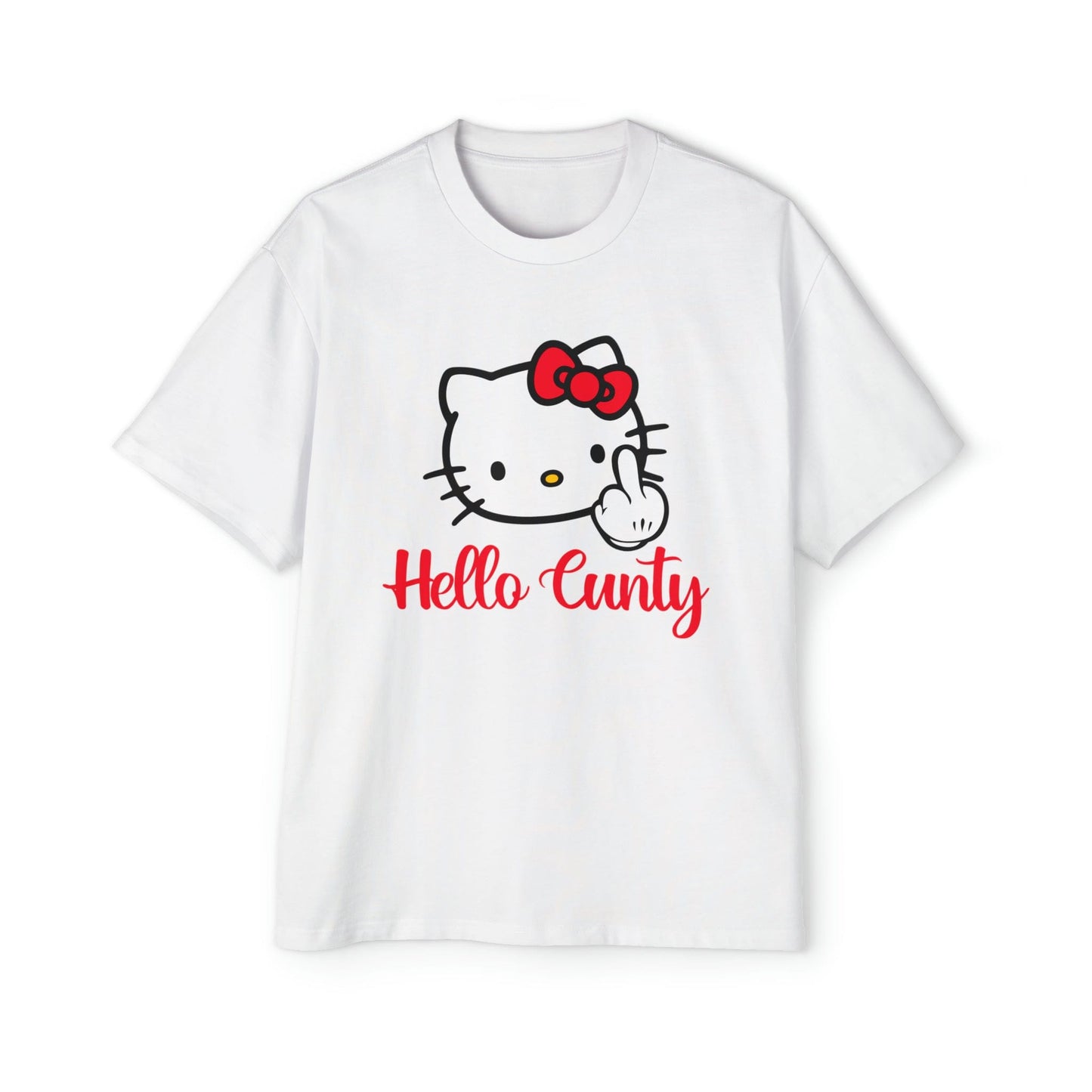 Hello Cunty Oversized Tee Graphic Tees Australia Graphic T-Shirt Australia -  Cool Graphic T-Shirts Online -  Hello Cunty Oversized Tee | Rude And Offensive T-Shirts