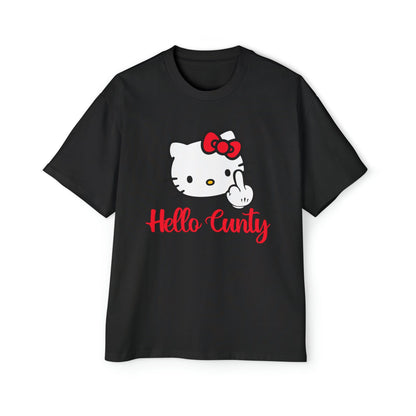 Hello Cunty Oversized Tee Graphic Tees Australia Graphic T-Shirt Australia -  Cool Graphic T-Shirts Online -  Hello Cunty Oversized Tee | Rude And Offensive T-Shirts