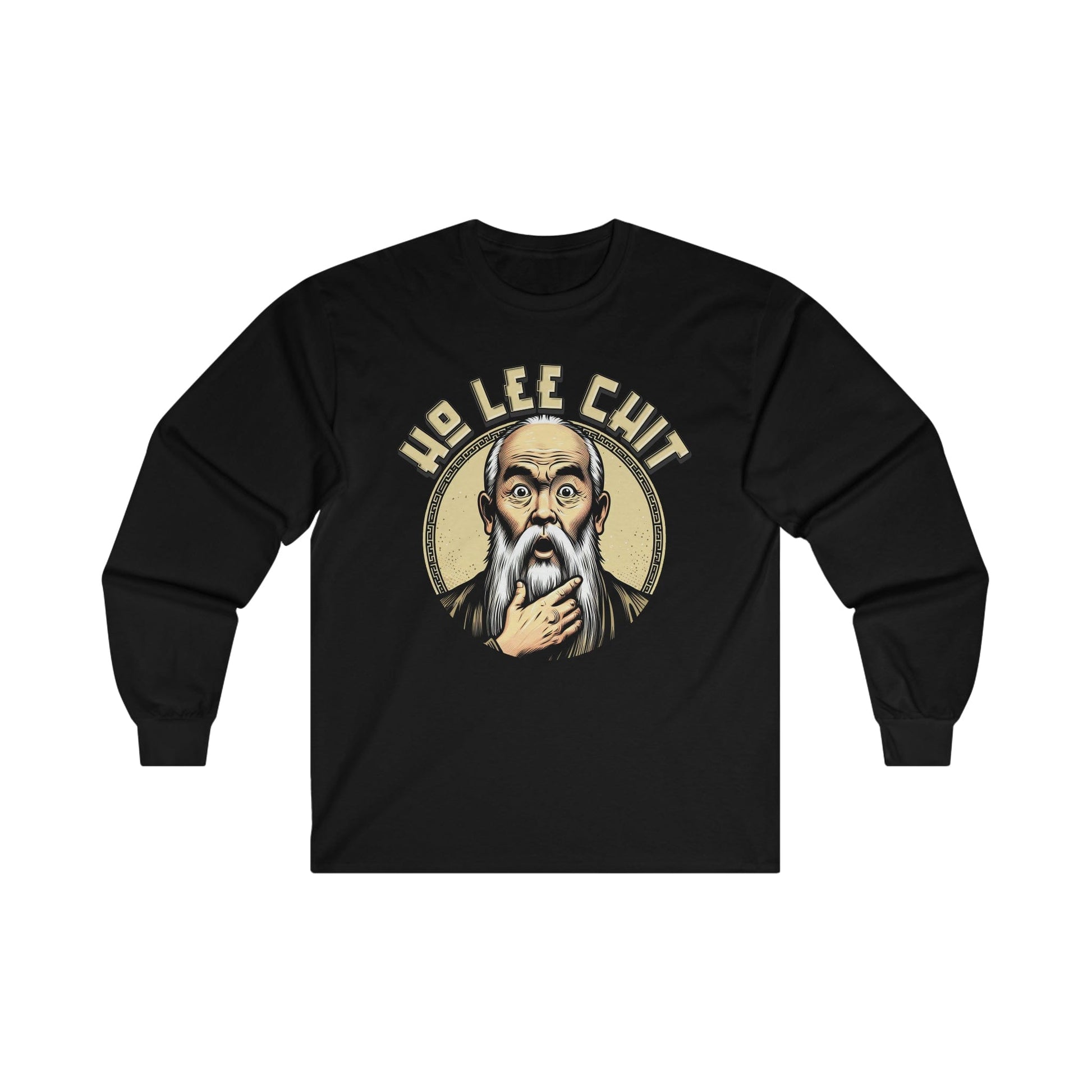 Ho Lee Chit Long Sleeve Graphic Tees Australia S / Black Graphic T-Shirt Australia -  Cool Graphic T-Shirts Online -  Ho Lee Chit Long Sleeve | Funny Long Sleeve T-Shirts Australia