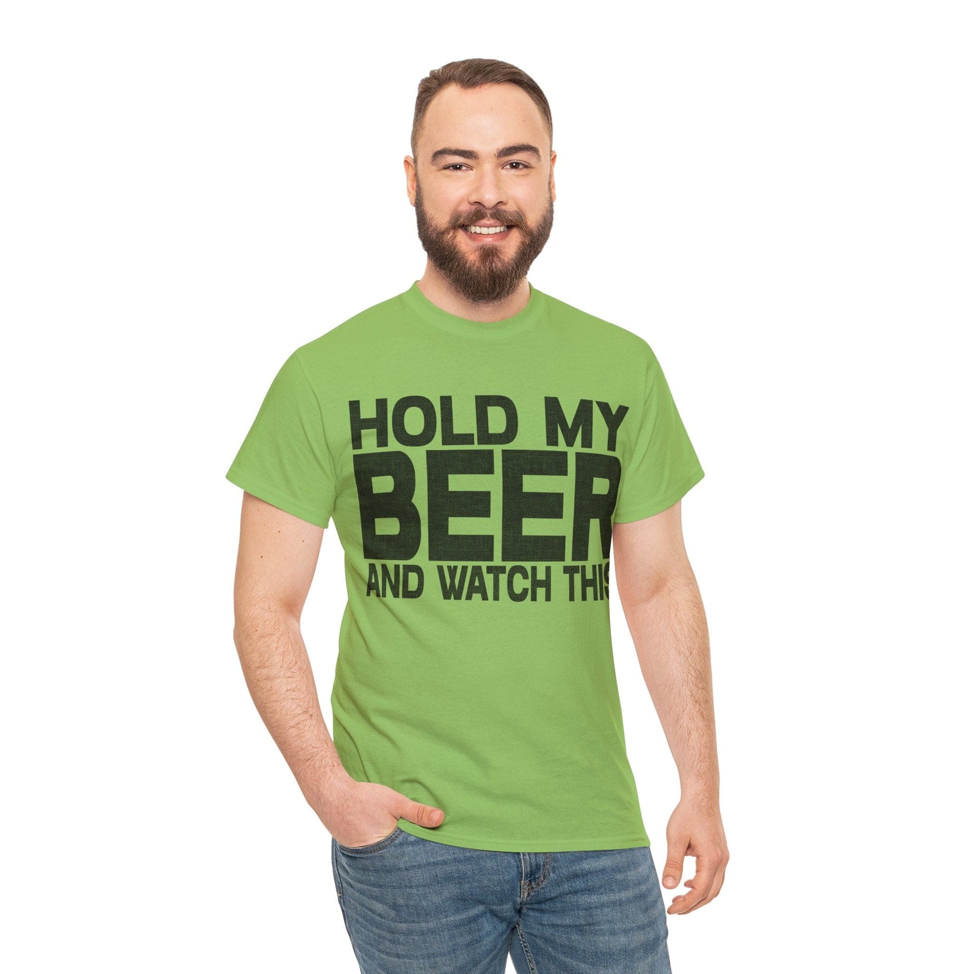 Hold My Beer Graphic Tee Graphic Tees Australia Lime / S Graphic T-Shirt Australia -  Cool Graphic T-Shirts Online -  Hold My Beer T-Shirt | Funny Graphic T-Shirts Australia