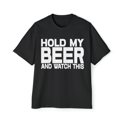 Hold My Beer Oversized Tee Graphic Tees Australia Graphic T-Shirt Australia -  Cool Graphic T-Shirts Online -  Hold My Beer Oversized Tee | Funny Beer T-Shirts Australia