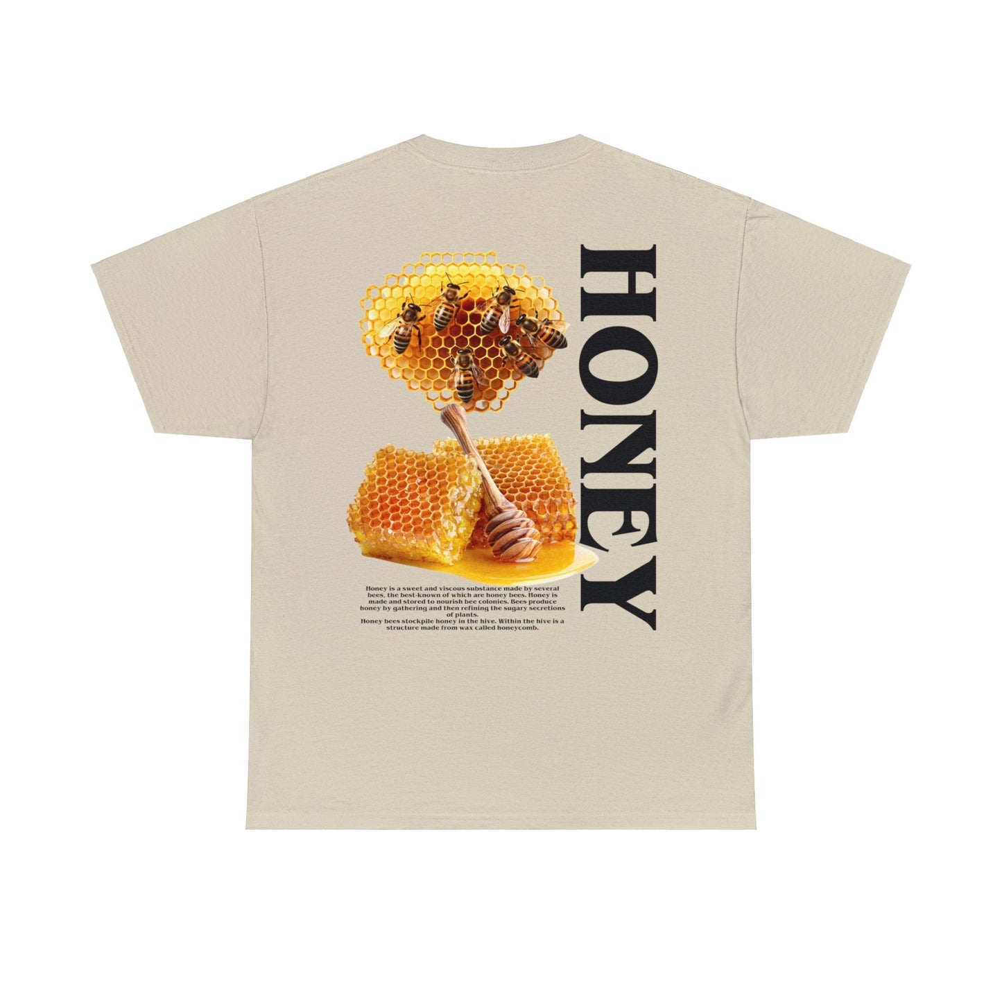 Honey Graphic Tee Graphic Tees Australia Sand / S Graphic T-Shirt Australia -  Cool Graphic T-Shirts Online -  Honey Graphic Tee | Bee Graphic T-Shirt Australia