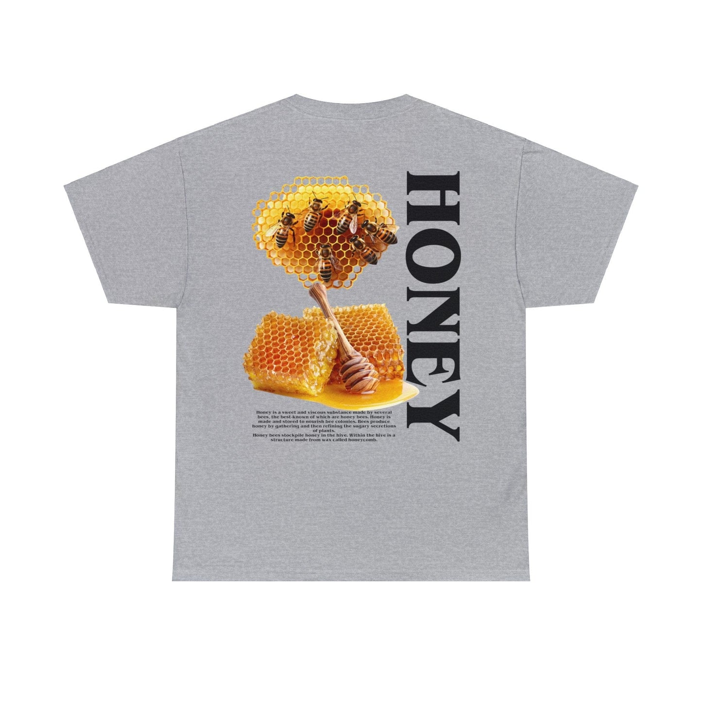 Honey Graphic Tee Graphic Tees Australia Sport Grey / S Graphic T-Shirt Australia -  Cool Graphic T-Shirts Online -  Honey Graphic Tee | Bee Graphic T-Shirt Australia