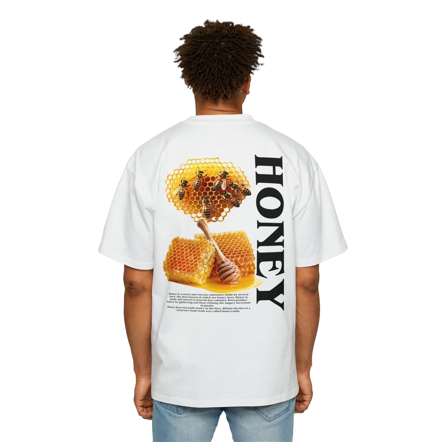 Honey Oversized Tee Graphic Tees Australia White / S Graphic T-Shirt Australia -  Cool Graphic T-Shirts Online -  Honey Oversized Tee | Bee T-Shirt Australia