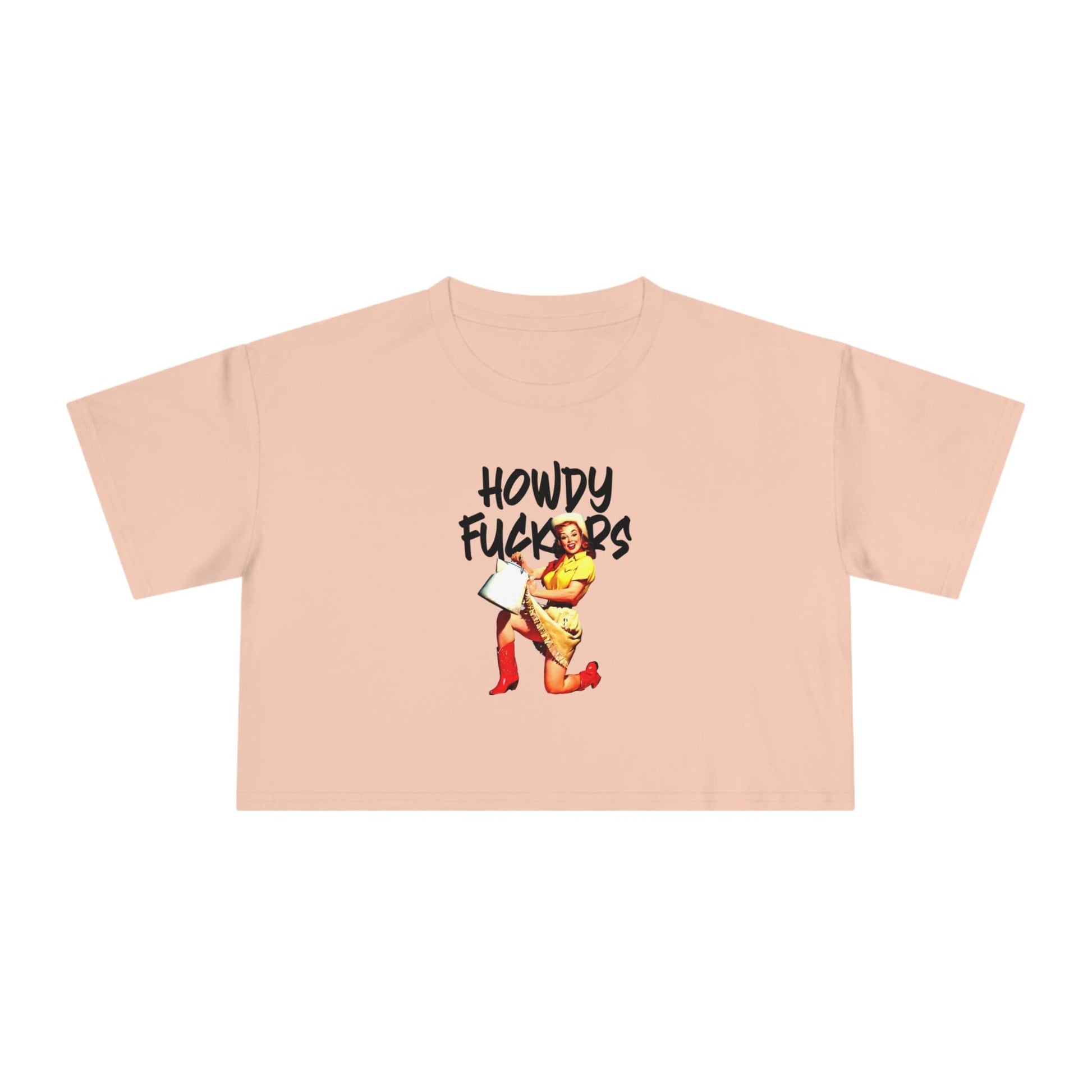 Howdy F*ckers Crop Tee Graphic Tees Australia Graphic T-Shirt Australia -  Cool Graphic T-Shirts Online -  Howdy F*ckers Crop Tee | Retro Crop Tee Australia