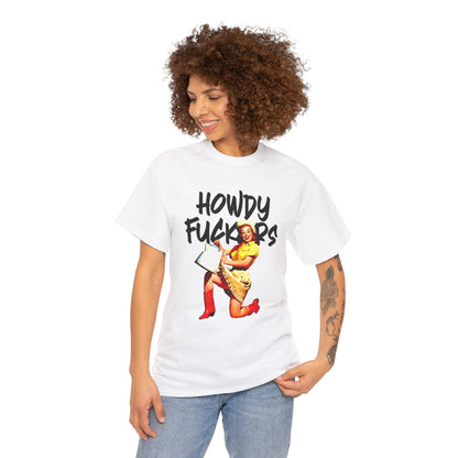 Howdy F*ckers Graphic Tee Graphic Tees Australia White / S Graphic T-Shirt Australia -  Cool Graphic T-Shirts Online -  Howdy F*ckers T-Shirt | Retro T-Shirt Australia