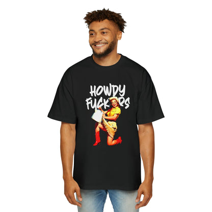 Howdy F*ckers Oversized Tee Graphic Tees Australia Black / S Graphic T-Shirt Australia -  Cool Graphic T-Shirts Online -  Howdy F*ckers Oversized Tee | Retro Oversized T-Shirt Australia