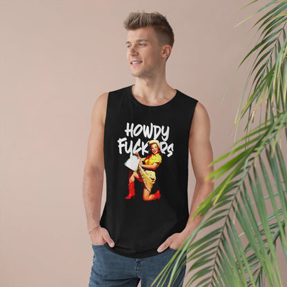 Howdy F*ckers Tank Top Graphic Tees Australia Graphic T-Shirt Australia -  Cool Graphic T-Shirts Online -  Howdy F*ckers Tank Top | Retro Tank Tops Australia