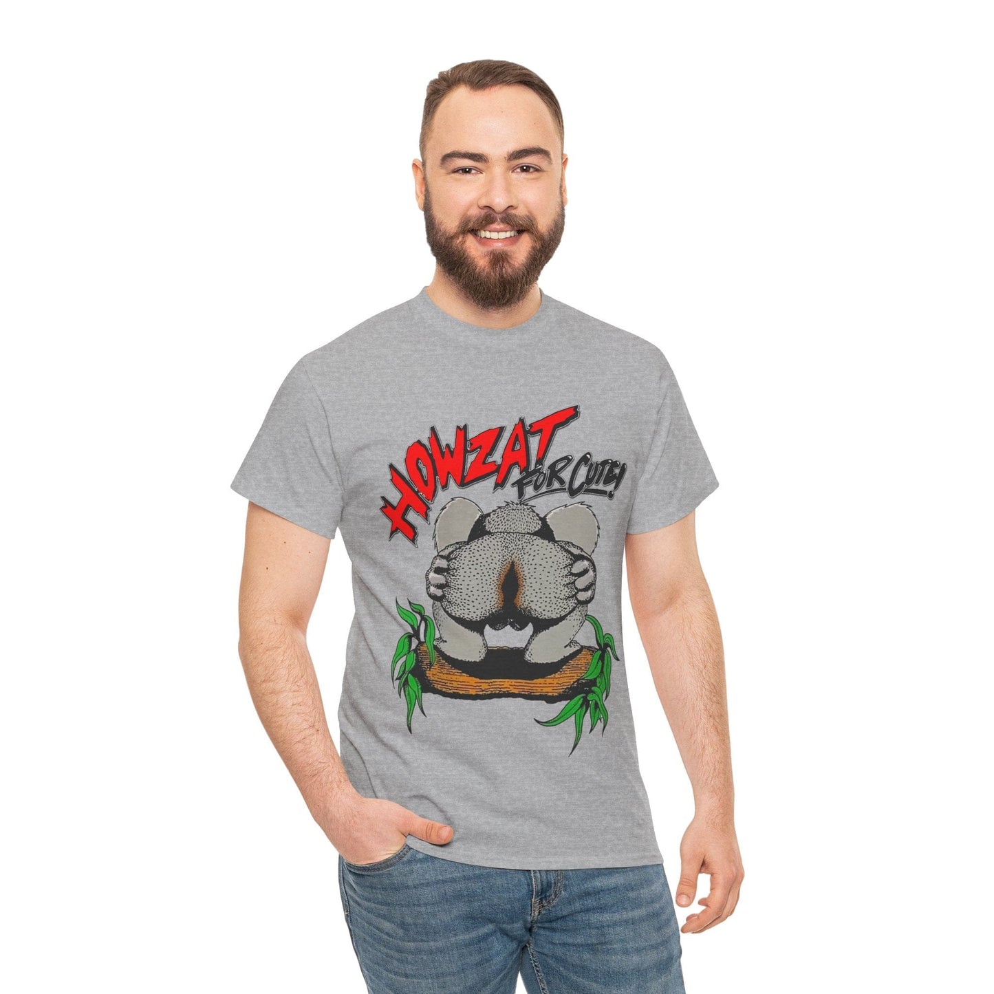 Howzat For Cute Graphic Tee Graphic Tees Australia Sport Grey / S Graphic T-Shirt Australia -  Cool Graphic T-Shirts Online -  Howzat For Cute T-Shirt | Vintage 80's Graphic Tee