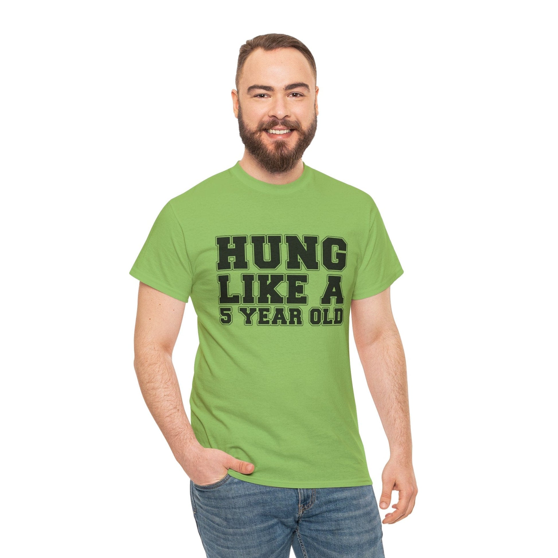 Hung Like A Five Year Old Graphic Tee Graphic Tees Australia Lime / S Graphic T-Shirt Australia -  Cool Graphic T-Shirts Online -  Hung Like A Five Year Old T-Shirt | Funny Rude Offensive T-Shirt