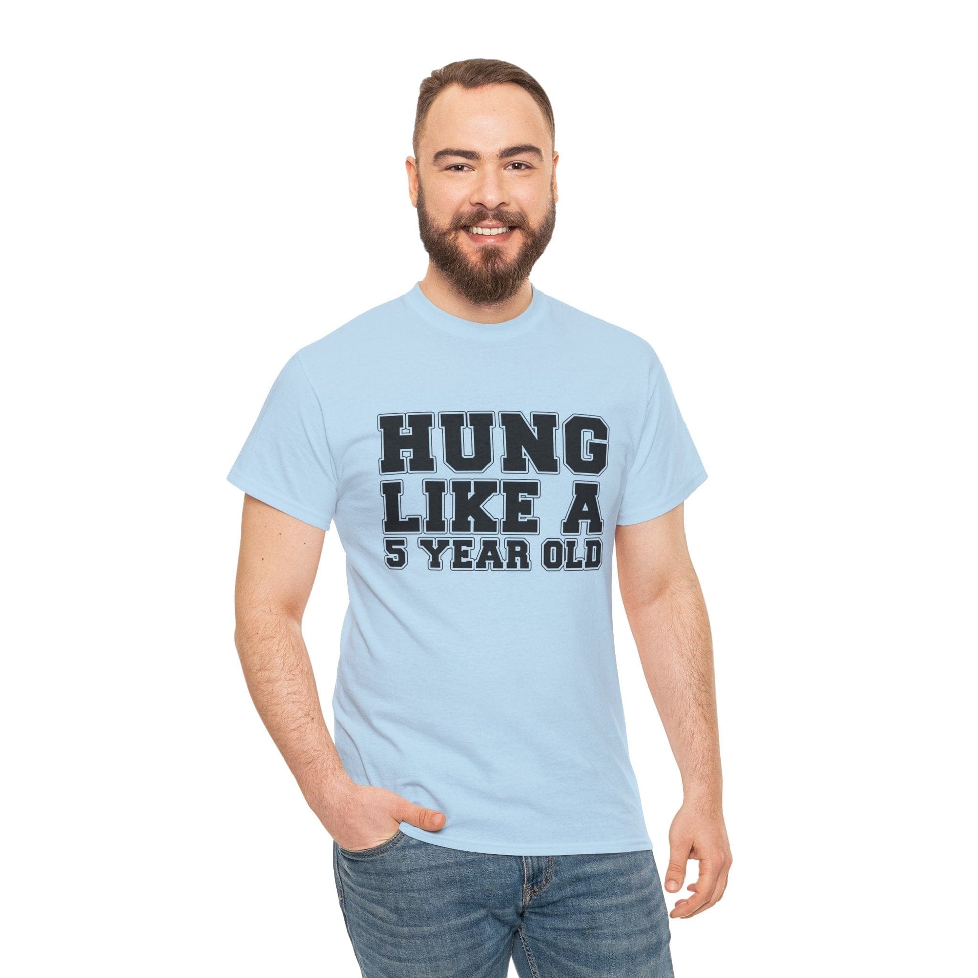 Hung Like A Five Year Old Graphic Tee Graphic Tees Australia Light Blue / S Graphic T-Shirt Australia -  Cool Graphic T-Shirts Online -  Hung Like A Five Year Old T-Shirt | Funny Rude Offensive T-Shirt