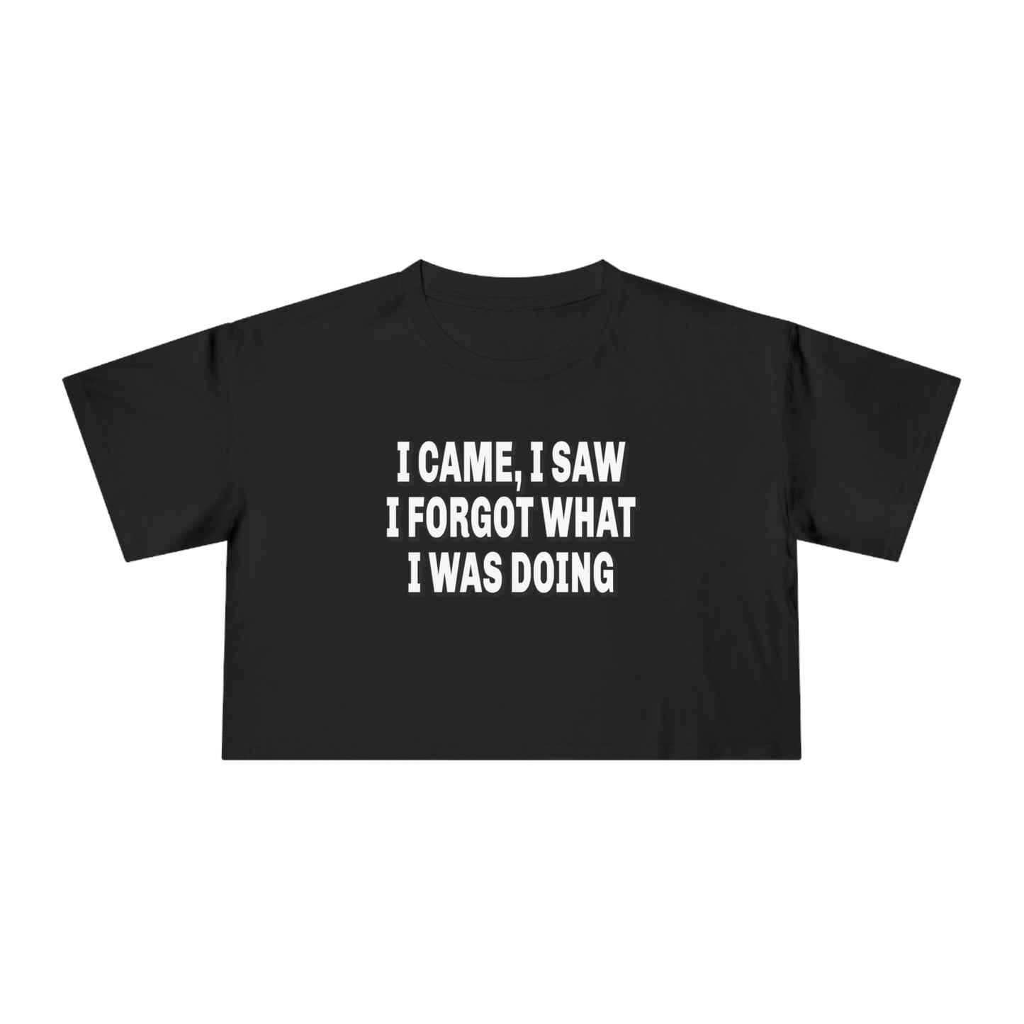 I Came I Saw I Forgot Crop Tee Graphic Tees Australia Graphic T-Shirt Australia -  Cool Graphic T-Shirts Online -  I Came I Saw I Forgot Crop Tee | Funny Womens T-Shirts Australia