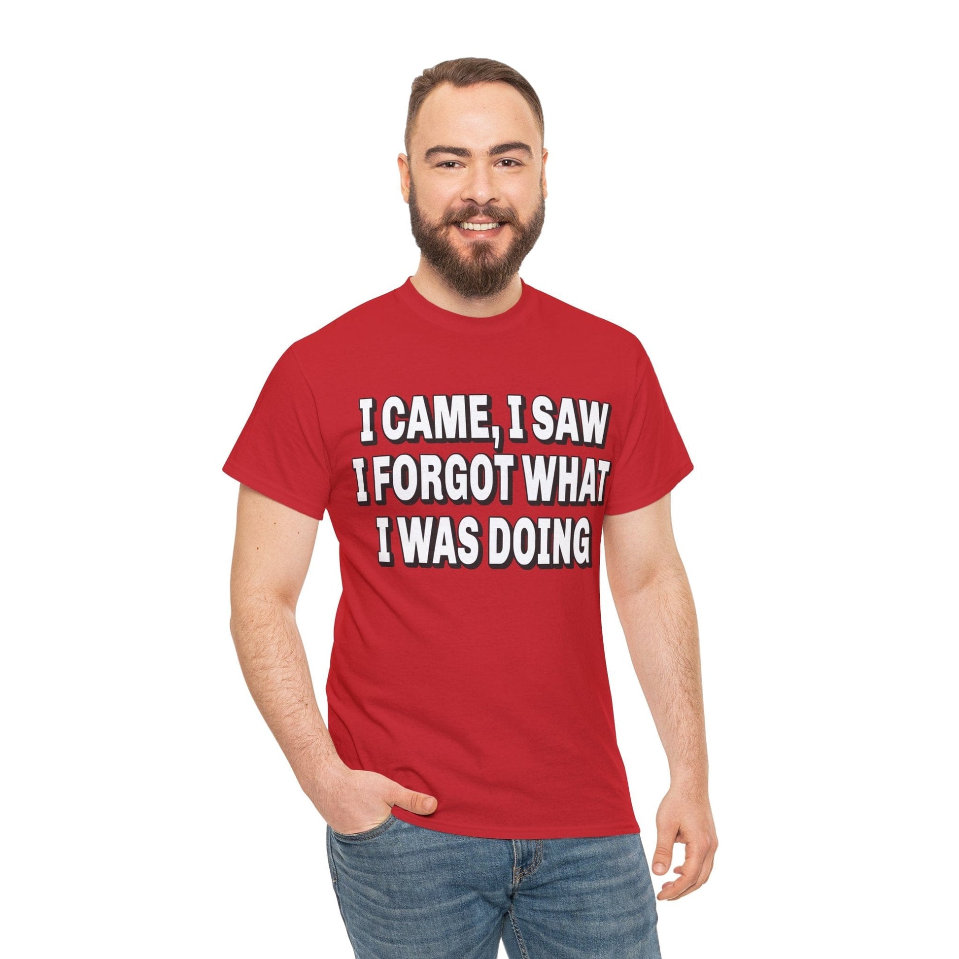 I Came I Saw I Forgot Graphic Tee Graphic Tees Australia Red / S Graphic T-Shirt Australia -  Cool Graphic T-Shirts Online -  I Came I Saw I Forgot T-Shirt | Funny T-Shirts Australia