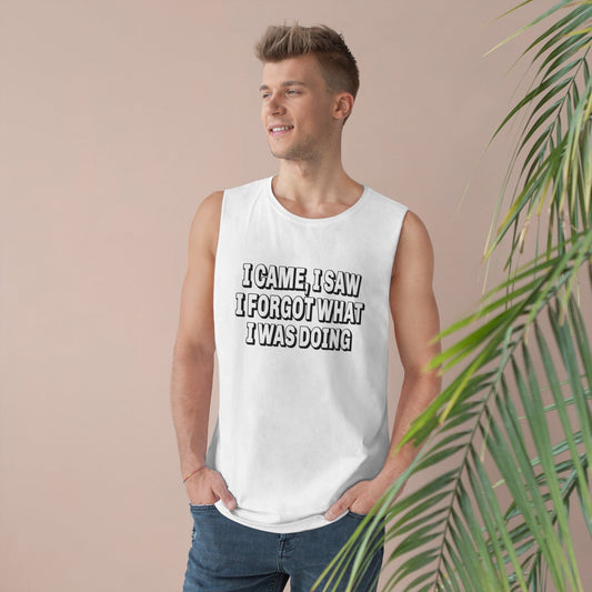 I Came I Saw I Forgot Tank Top Graphic Tees Australia White / XS Graphic T-Shirt Australia -  Cool Graphic T-Shirts Online -  I Came I Saw I Forgot Tank Top | Cool Aussie Tank Tops Online