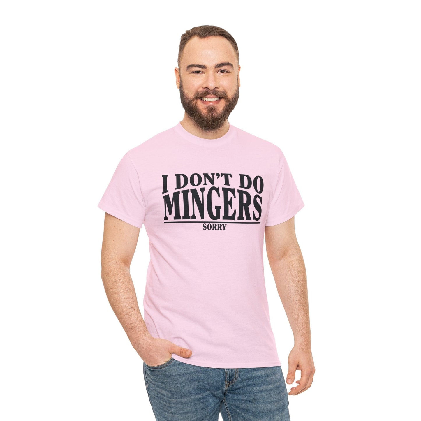 I Dont Do Mingers Graphic Tee Graphic Tees Australia Light Pink / S Graphic T-Shirt Australia -  Cool Graphic T-Shirts Online -  I Dont Do Mingers T-Shirt | Rude & Inappropriate T-Shirt