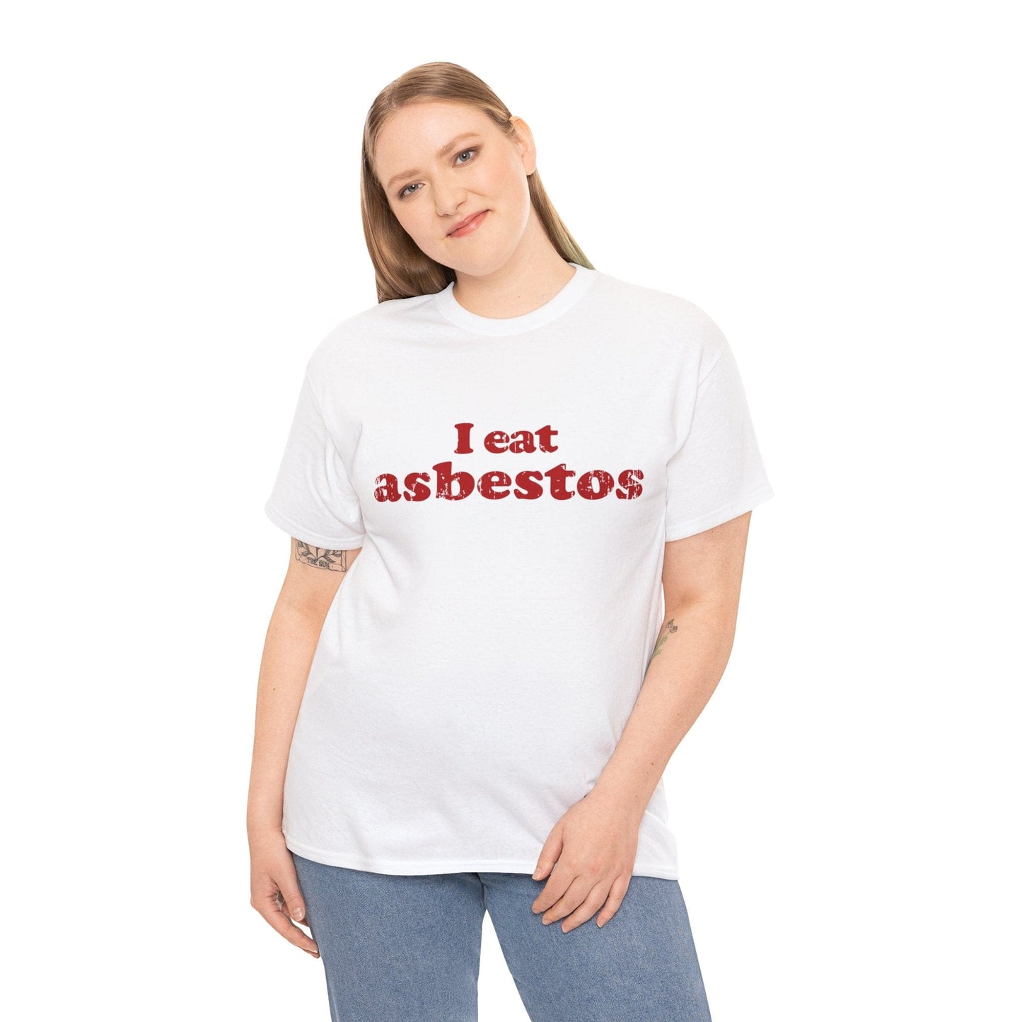 I Eat Asbestos Graphic Tee Graphic Tees Australia Graphic T-Shirt Australia -  Cool Graphic T-Shirts Online -  I Eat Asbestos T-Shirt | Funny Meme Graphic T-Shirts