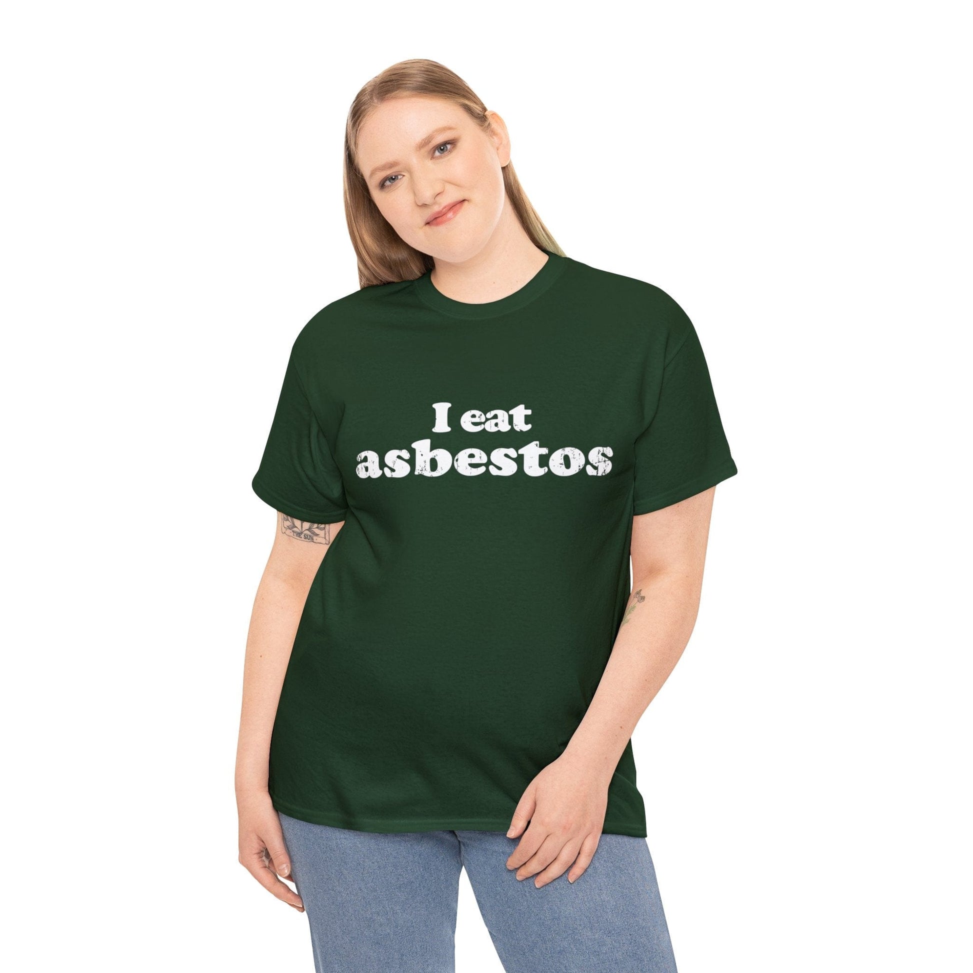 I Eat Asbestos Graphic Tee Graphic Tees Australia Graphic T-Shirt Australia -  Cool Graphic T-Shirts Online -  I Eat Asbestos T-Shirt | Funny Meme Graphic T-Shirts