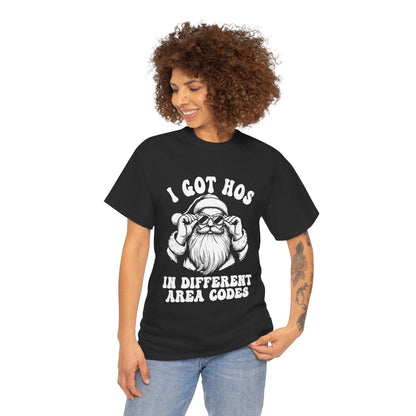 I Got Hos In Diffrent Area Codes Graphic Tee Graphic Tees Australia Black / S Graphic T-Shirt Australia -  Cool Graphic T-Shirts Online -  I Got Hos In Diffrent Area Codes Tee | Christmas T-Shirt Australia