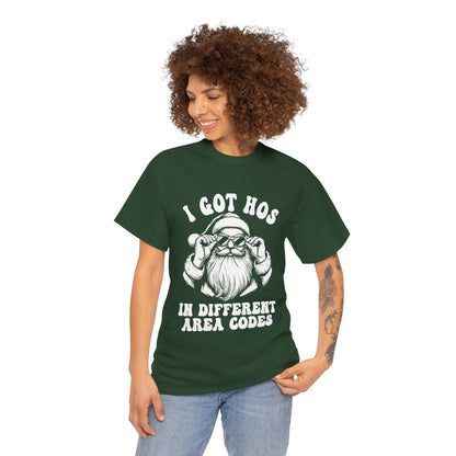 I Got Hos In Diffrent Area Codes Graphic Tee Graphic Tees Australia Forest Green / S Graphic T-Shirt Australia -  Cool Graphic T-Shirts Online -  I Got Hos In Diffrent Area Codes Tee | Christmas T-Shirt Australia