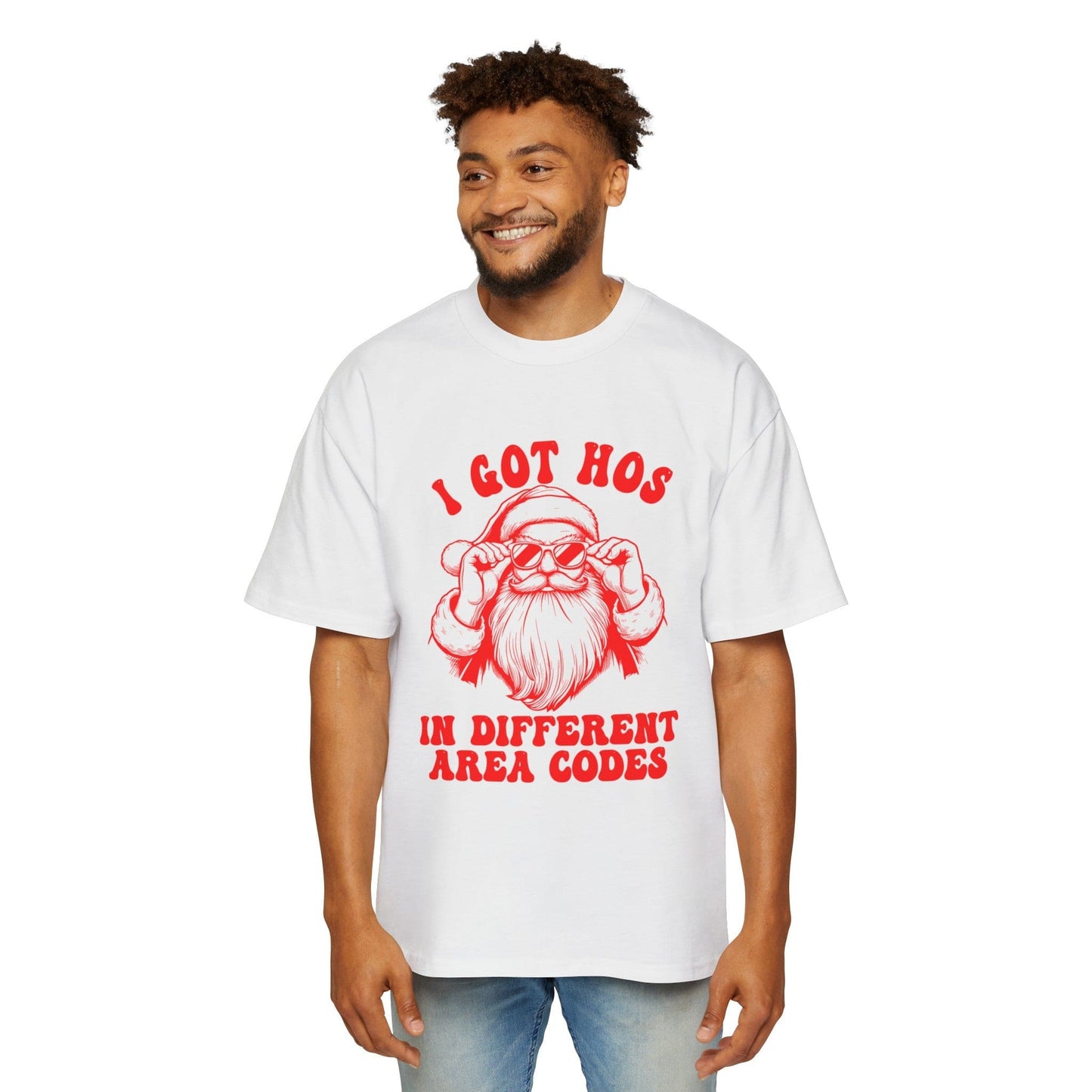 I Got Hos In Diffrent Area Codes Oversized Tee Graphic Tees Australia White / S Graphic T-Shirt Australia -  Cool Graphic T-Shirts Online -  Hos In Diffrent Area Codes Oversized Tee | Funny T-Shirt Australia