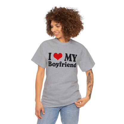 I Love My Boyfriend Graphic Tee Graphic Tees Australia Sport Grey / S Graphic T-Shirt Australia -  Cool Graphic T-Shirts Online -  I Love My Boyfriend T-Shirt | Funny T-Shirts Australia