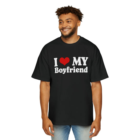 I Love My Boyfriend Oversized Tee Graphic Tees Australia Black / S Graphic T-Shirt Australia -  Cool Graphic T-Shirts Online -  I Love My Boyfriend Oversized Tee | 90's Vintage T-Shirts Australia