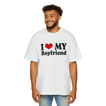 I Love My Boyfriend Oversized Tee Graphic Tees Australia White / S Graphic T-Shirt Australia -  Cool Graphic T-Shirts Online -  I Love My Boyfriend Oversized Tee | 90's Vintage T-Shirts Australia